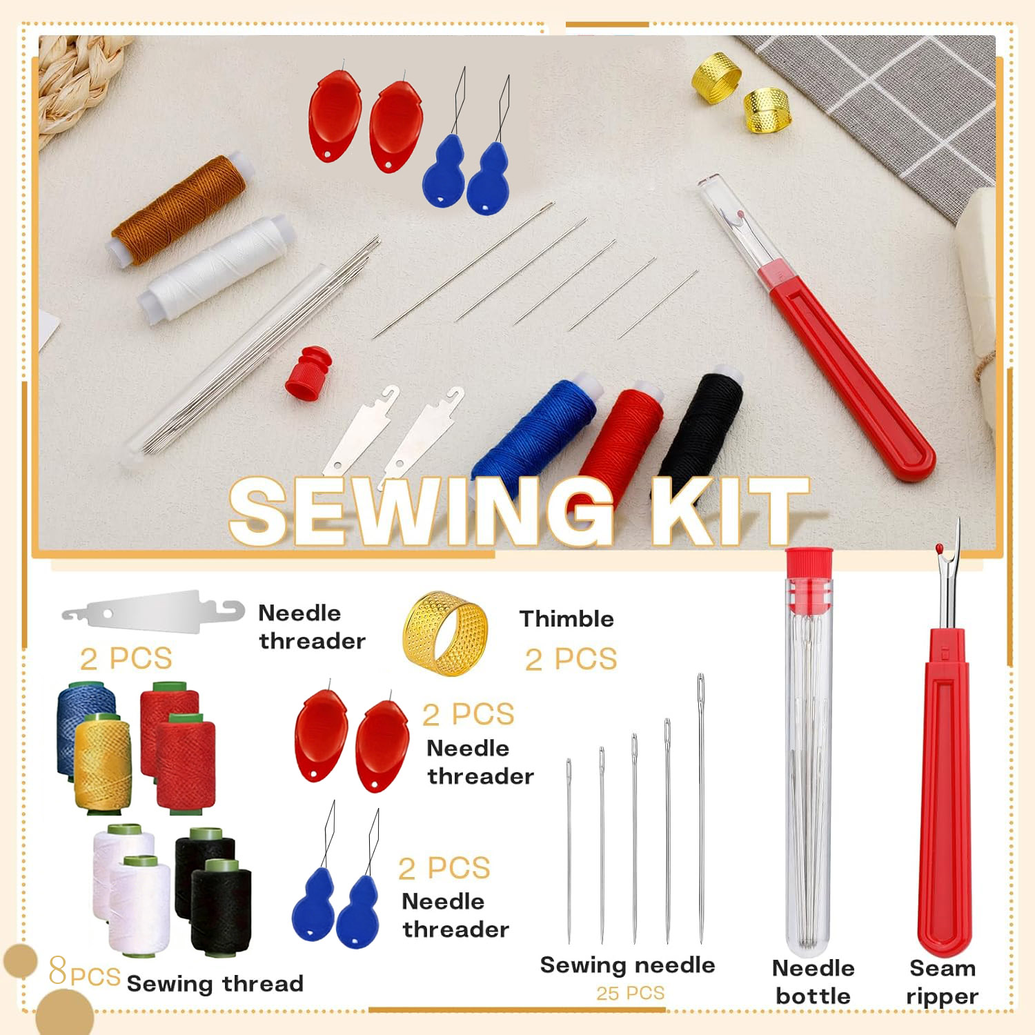 43pcs Big Eye Sewing Needle Ki - Sewing Kit incelemesi ve fiyatı