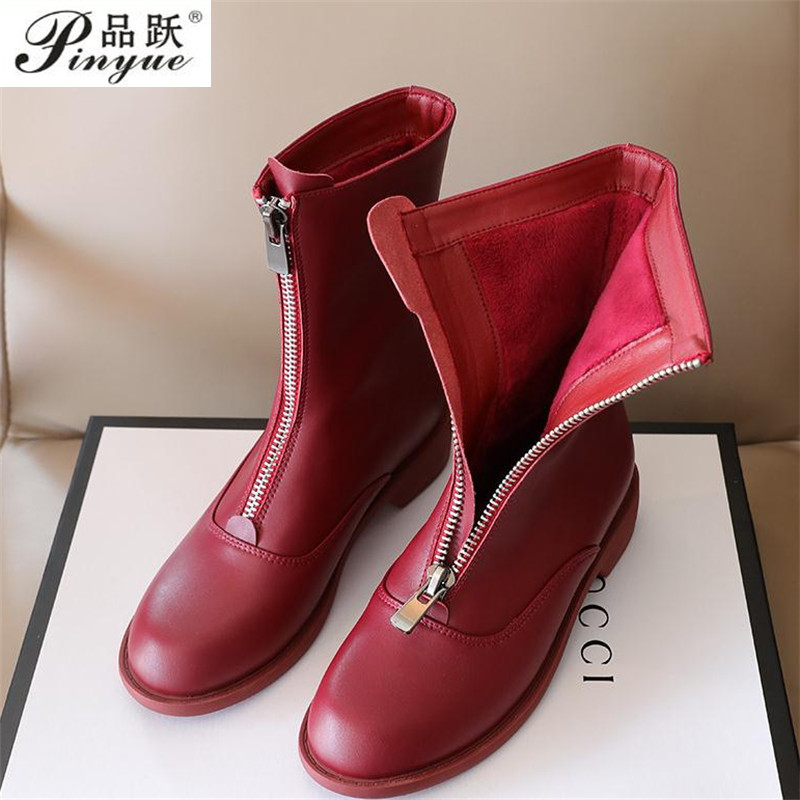 3cm Genuine Leather Trend Fron - Sewing Front Zipper incelemesi ve fiyatı