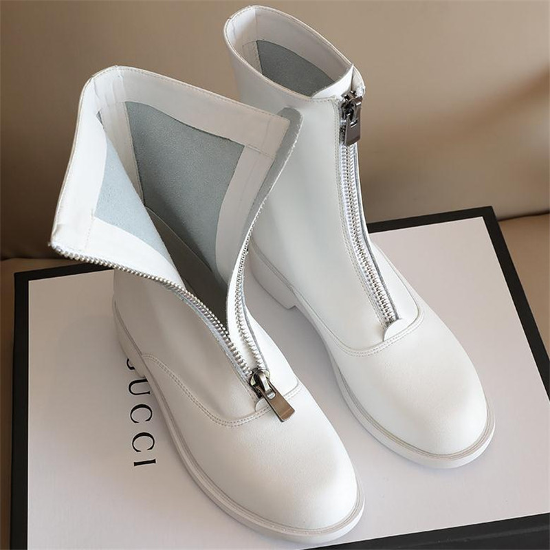 3cm Genuine Leather Trend Fron - Sewing Front Zipper incelemesi ve fiyatı