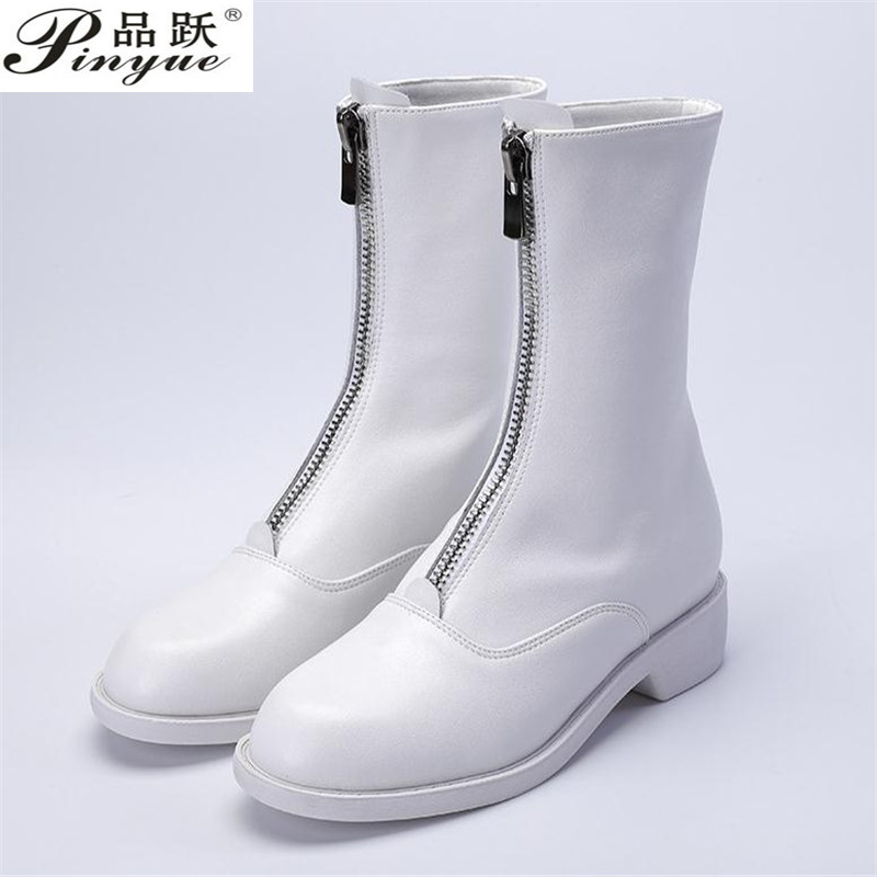 3cm Genuine Leather Trend Fron - Sewing Front Zipper incelemesi ve fiyatı