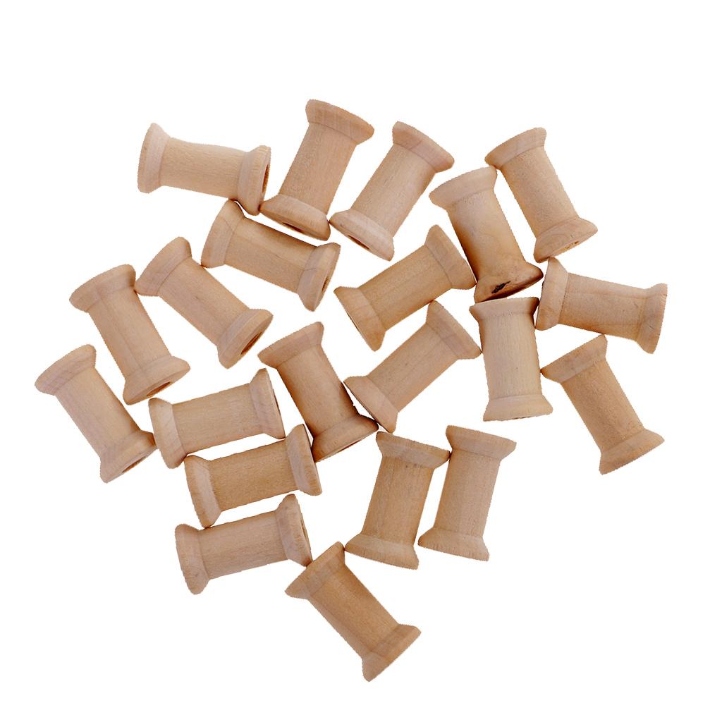 Wooden Empty Bobbin Set 20 Pie - Thread Bobbins Empty incelemesi ve fiyatı