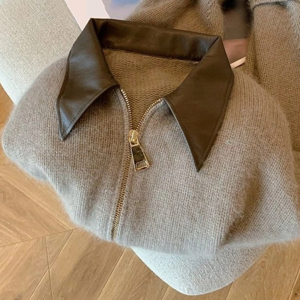 Leather Collar Zipper Front Sw - Sewing Front Zipper incelemesi ve fiyatı