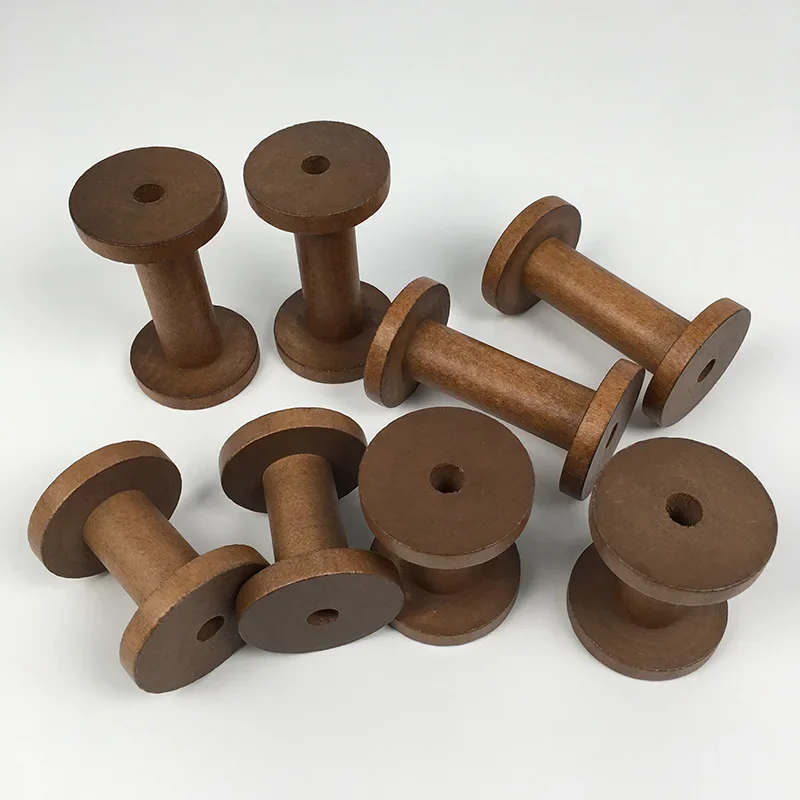 1Pc Brown Big Wood Empty Spool - Thread Bobbins Empty incelemesi ve fiyatı