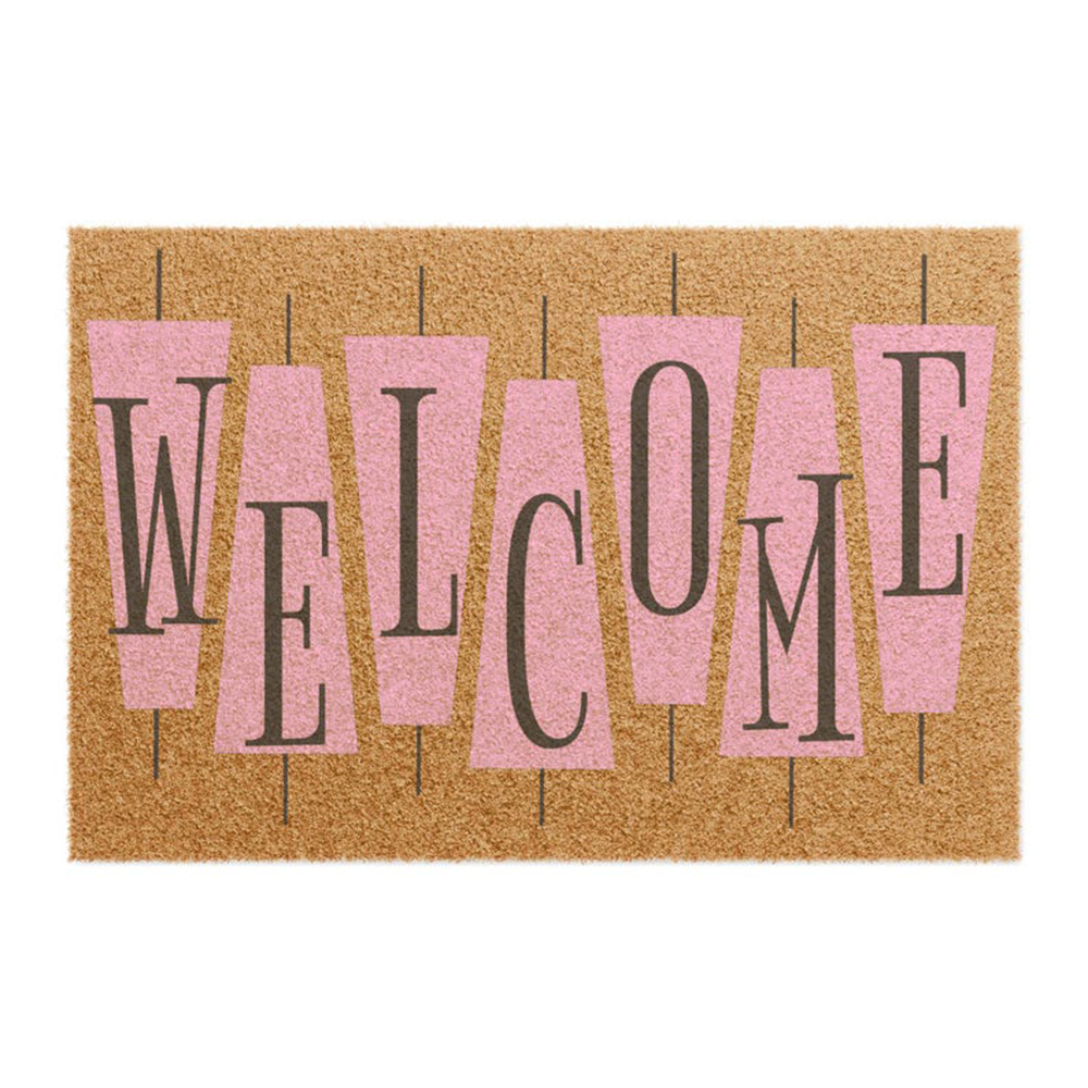 Retro Pink Cute Doormat Welcom - Century Textile & Sewing Supply Hours incelemesi ve fiyatı