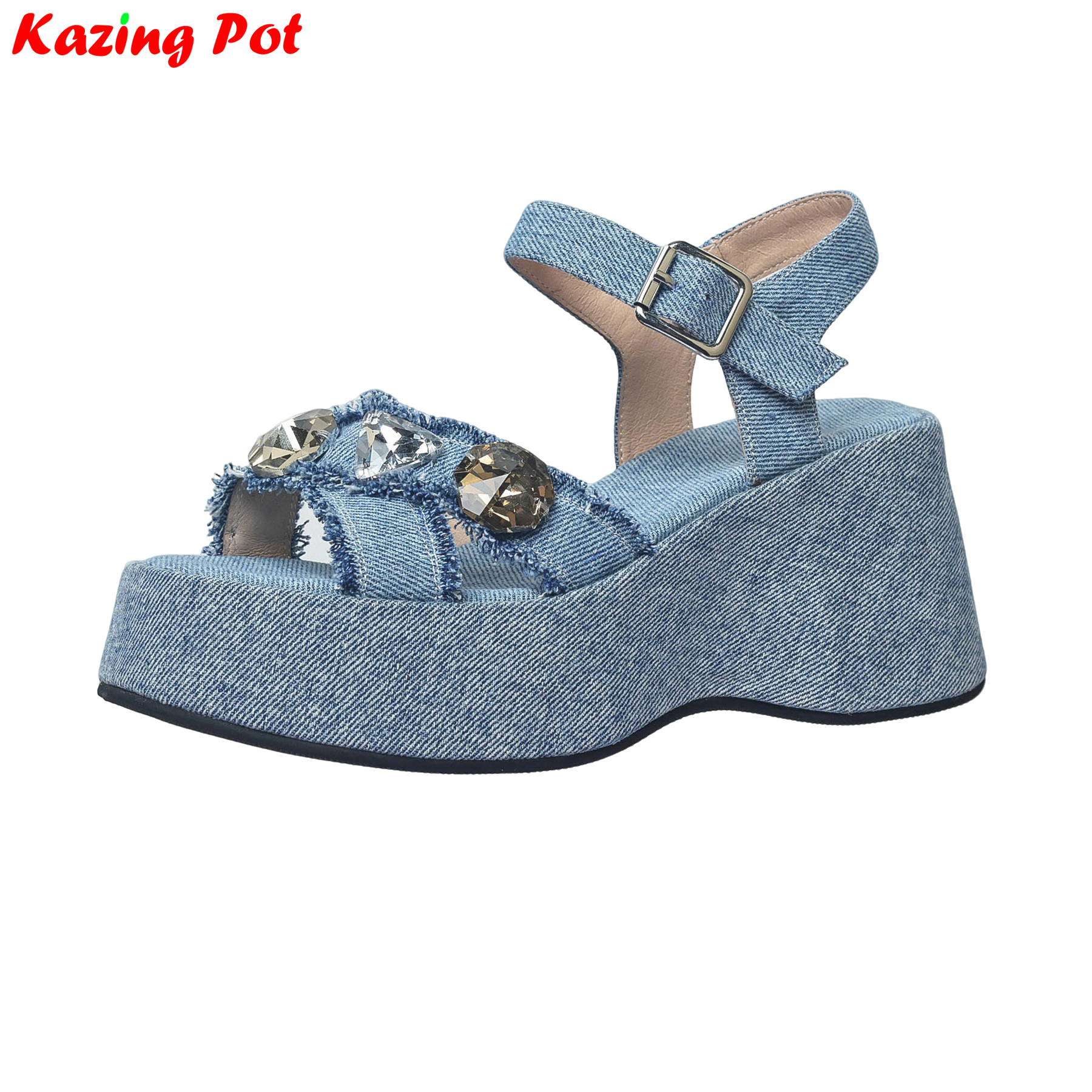 Krazing Pot Denim Peep Toe Pla - Sewing Garment incelemesi ve fiyatı