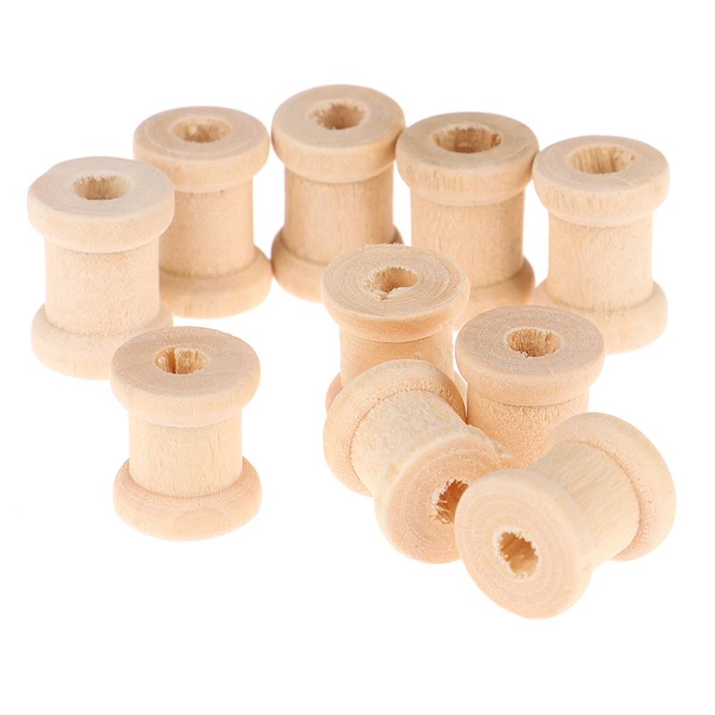 C 100PCS Wooden Empty Thread S - Thread Bobbins Empty incelemesi ve fiyatı