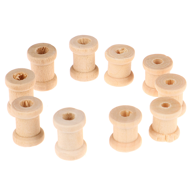 C 100PCS Wooden Empty Thread S - Thread Bobbins Empty incelemesi ve fiyatı