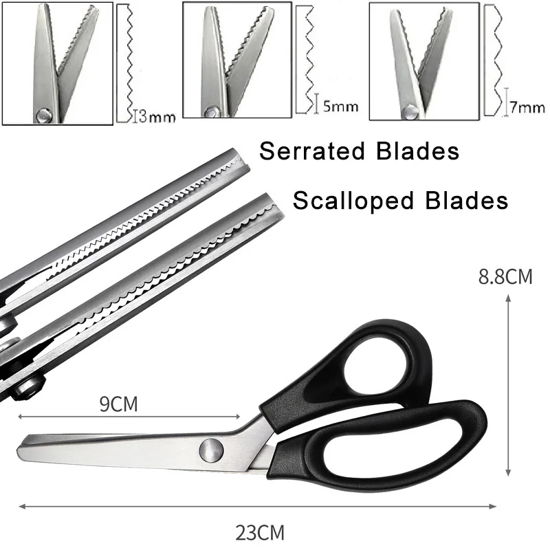 1Pc Pinking Shears Stainless S - Pinking Shear Blade incelemesi ve fiyatı