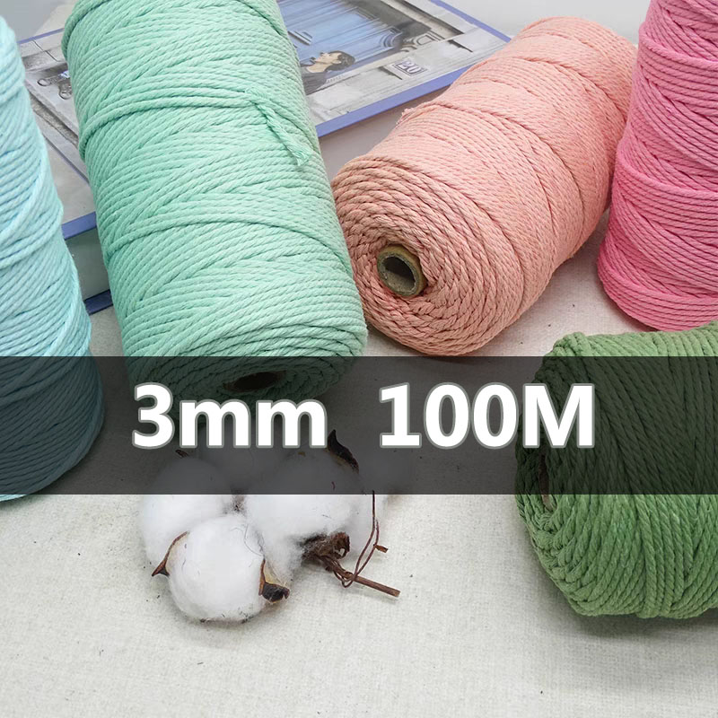3mm 100M Macrame Cord Rope Cot - Sewing Thread In Textile incelemesi ve fiyatı