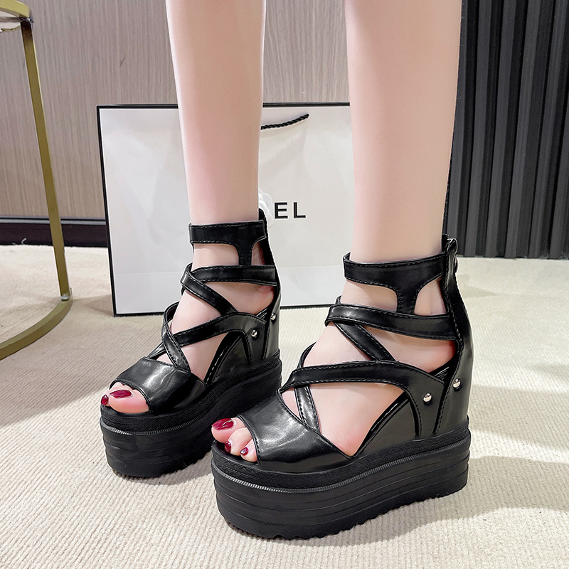13cm Summer Women's Wedges Thi - Sewing Zipper incelemesi ve fiyatı
