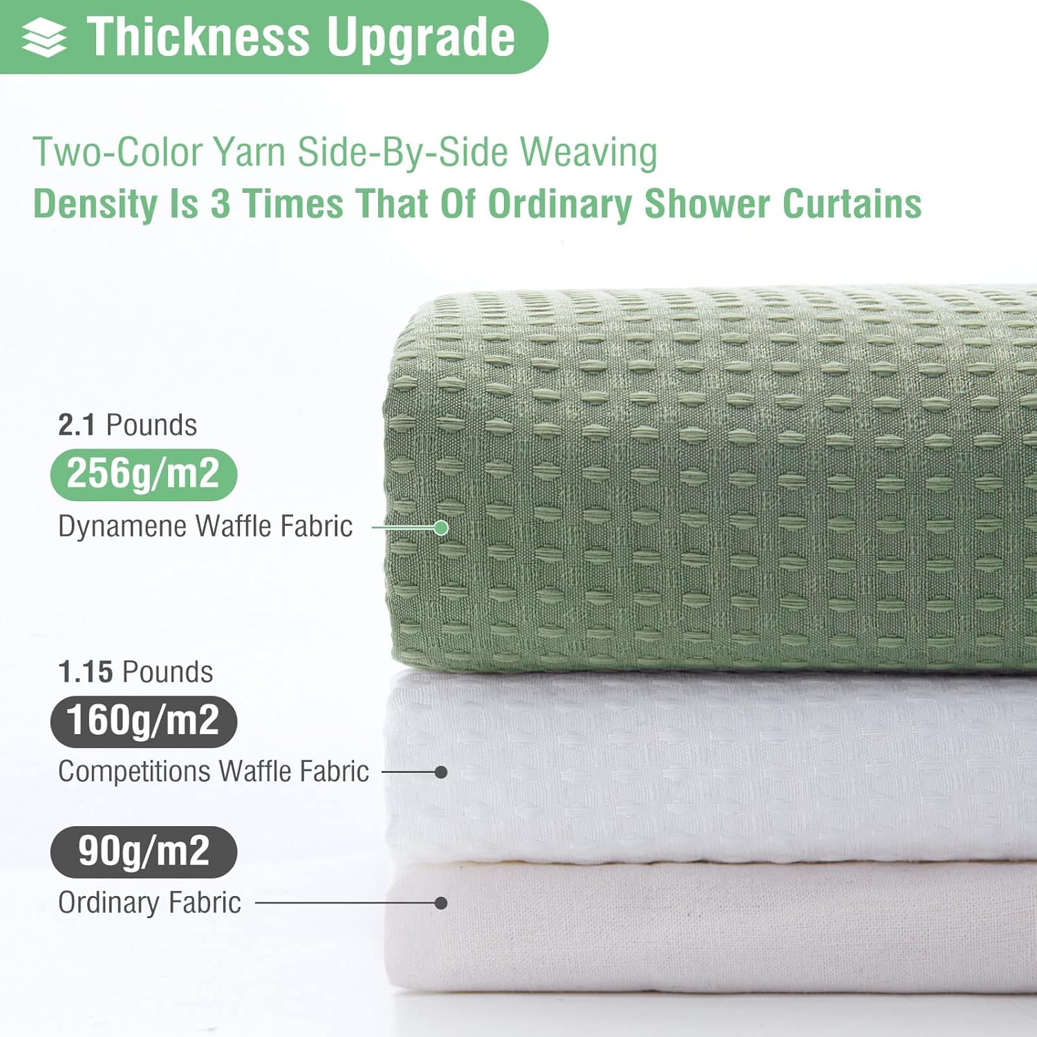 Sage Green Shower Curtain - Wa - Fabric Weight Set incelemesi ve fiyatı