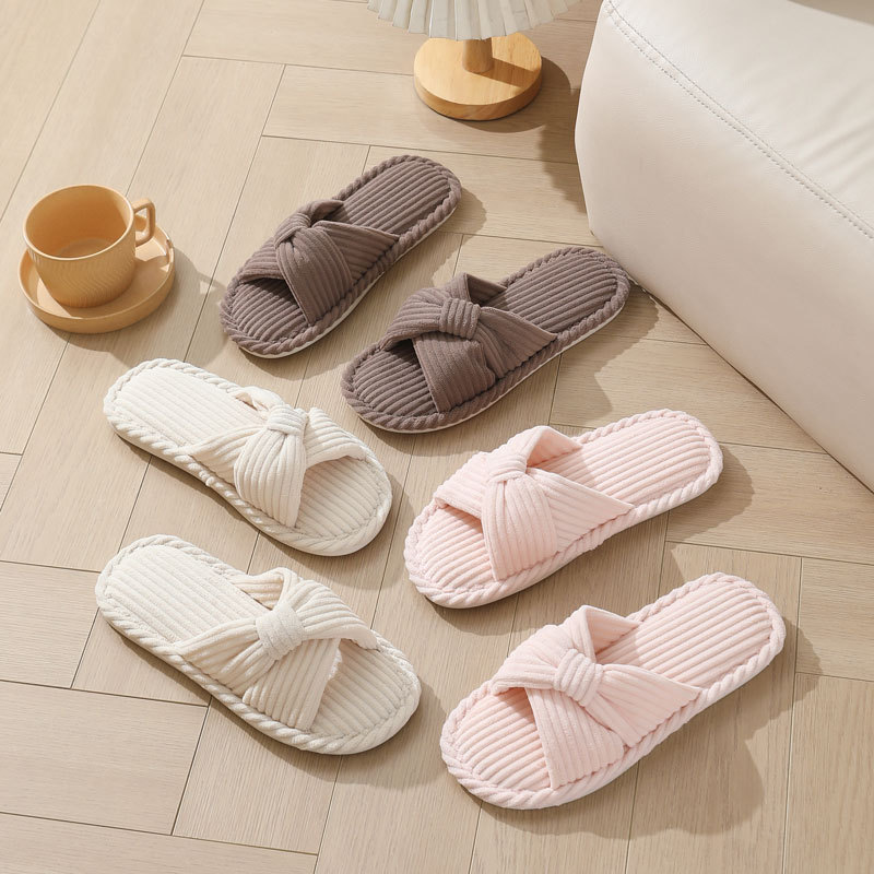 Corduroy Cross Strap Home Slip - Sewing Garment incelemesi ve fiyatı