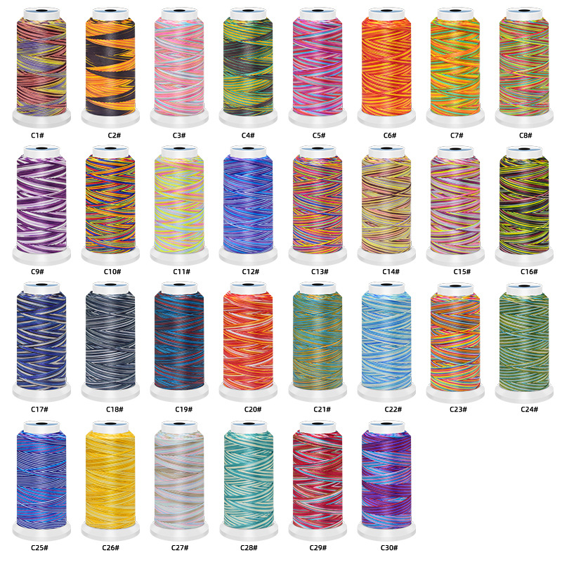 0.5/0.8/1mm Polyester Rainbow  - Sewing Thread In Textile incelemesi ve fiyatı