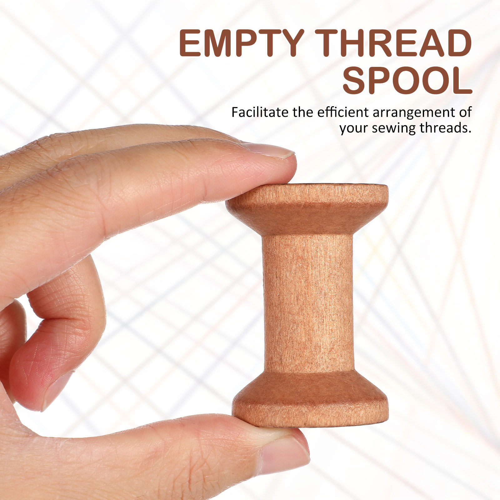 20Pcs Wooden Thread Holders Em - Thread Bobbins Empty incelemesi ve fiyatı