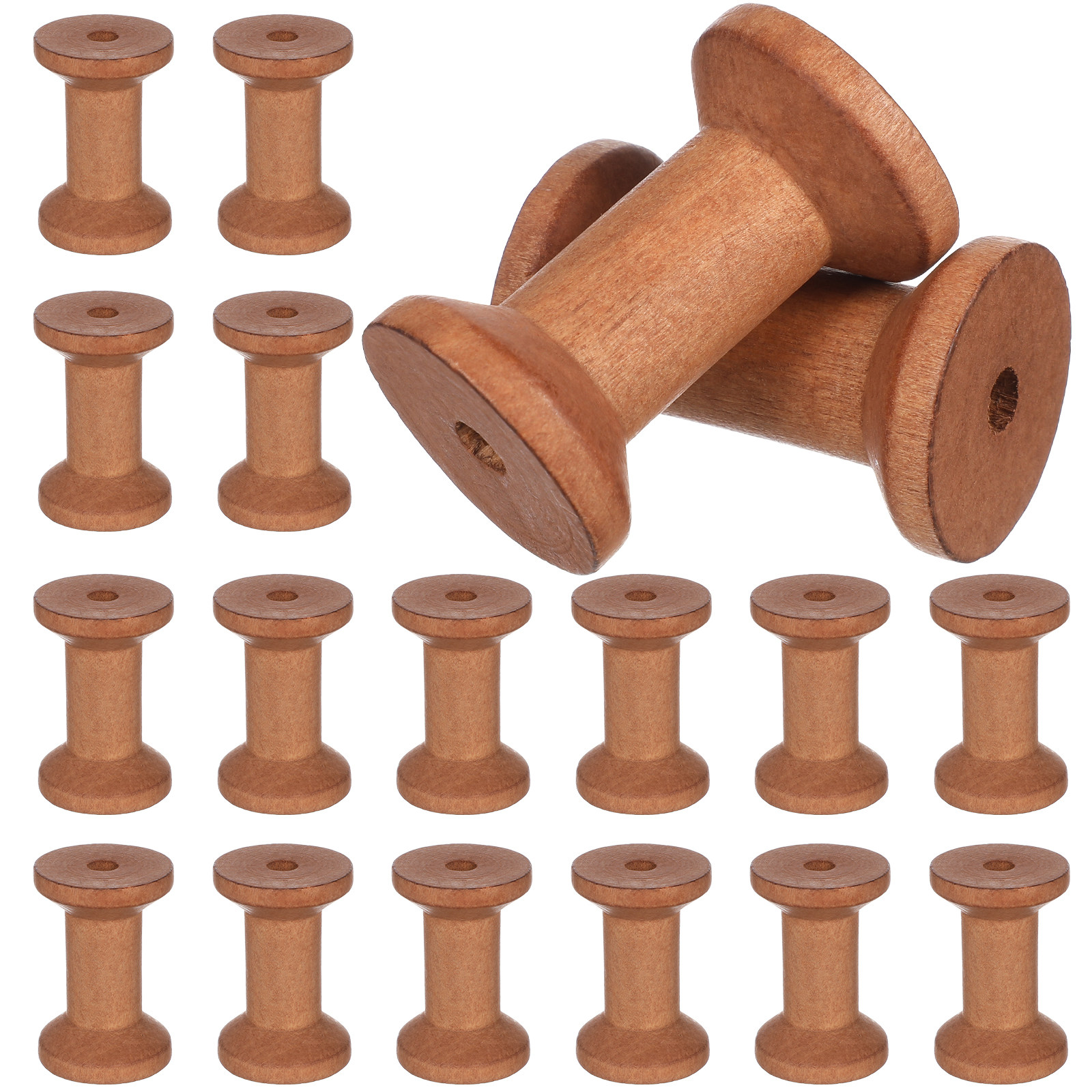 20Pcs Wooden Thread Holders Em - Thread Bobbins Empty incelemesi ve fiyatı