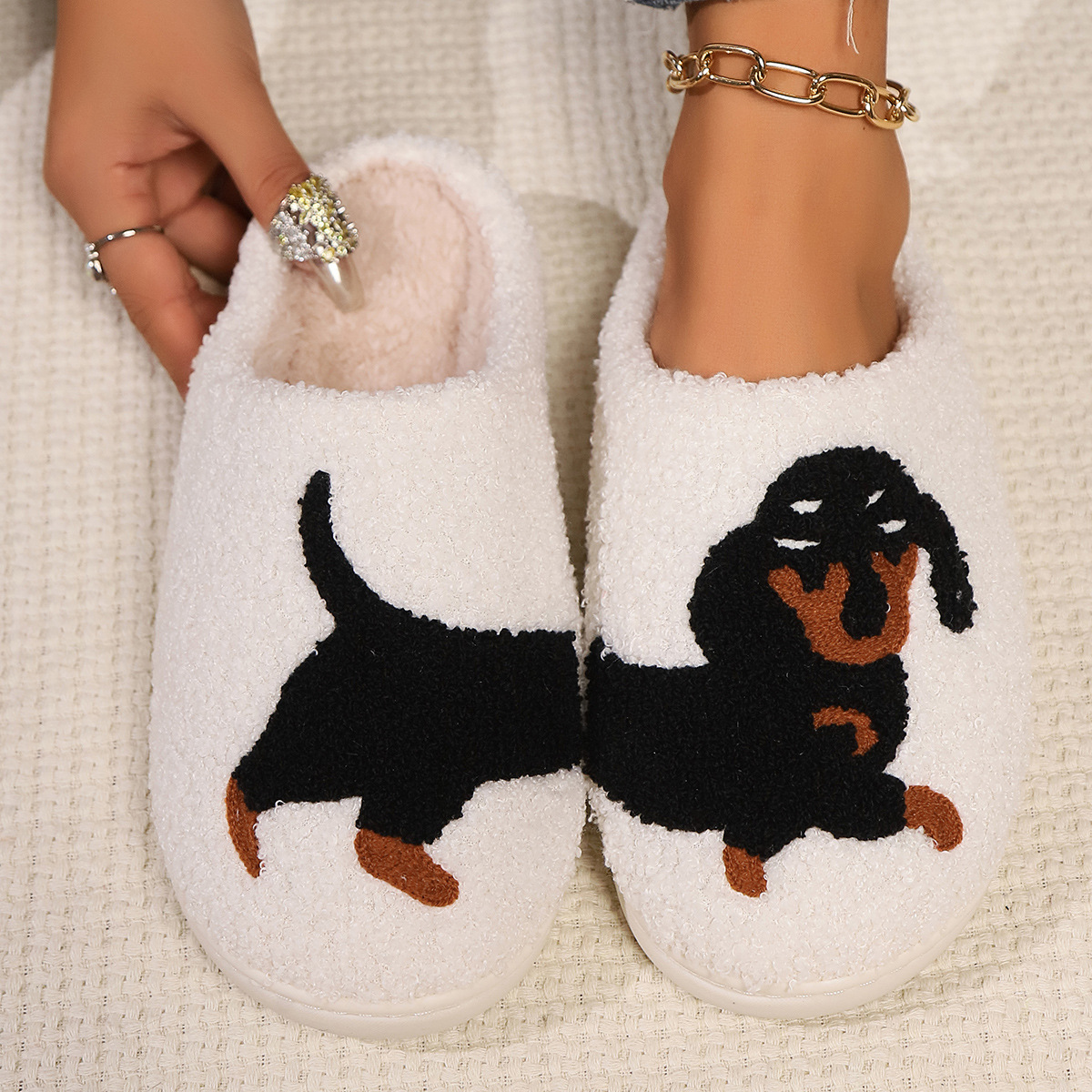 Winter Plush Cute Dachshund Em - Sewing Garment incelemesi ve fiyatı