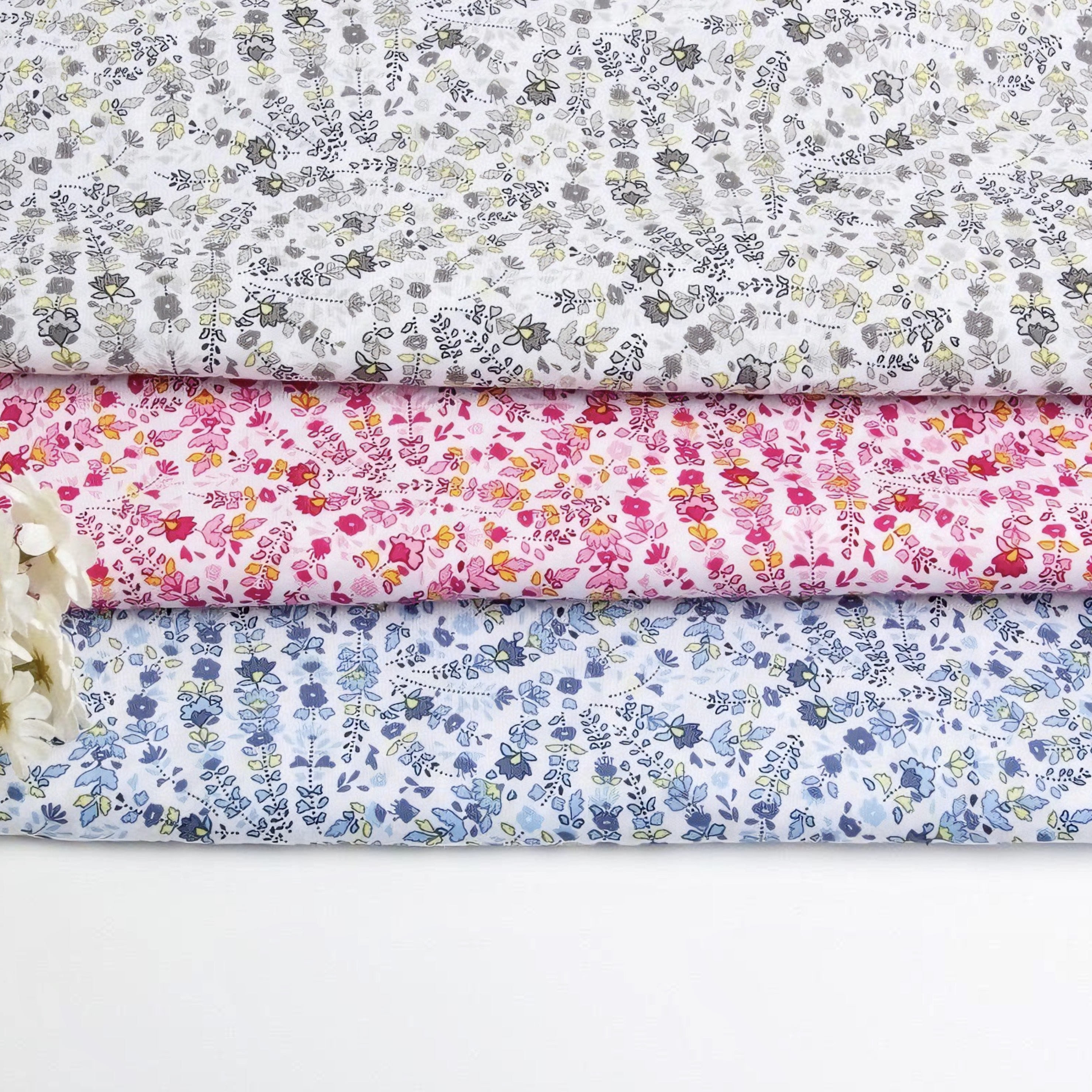 Vintage Floral Printed Fabric  - Vintage Sewing Textile incelemesi ve fiyatı