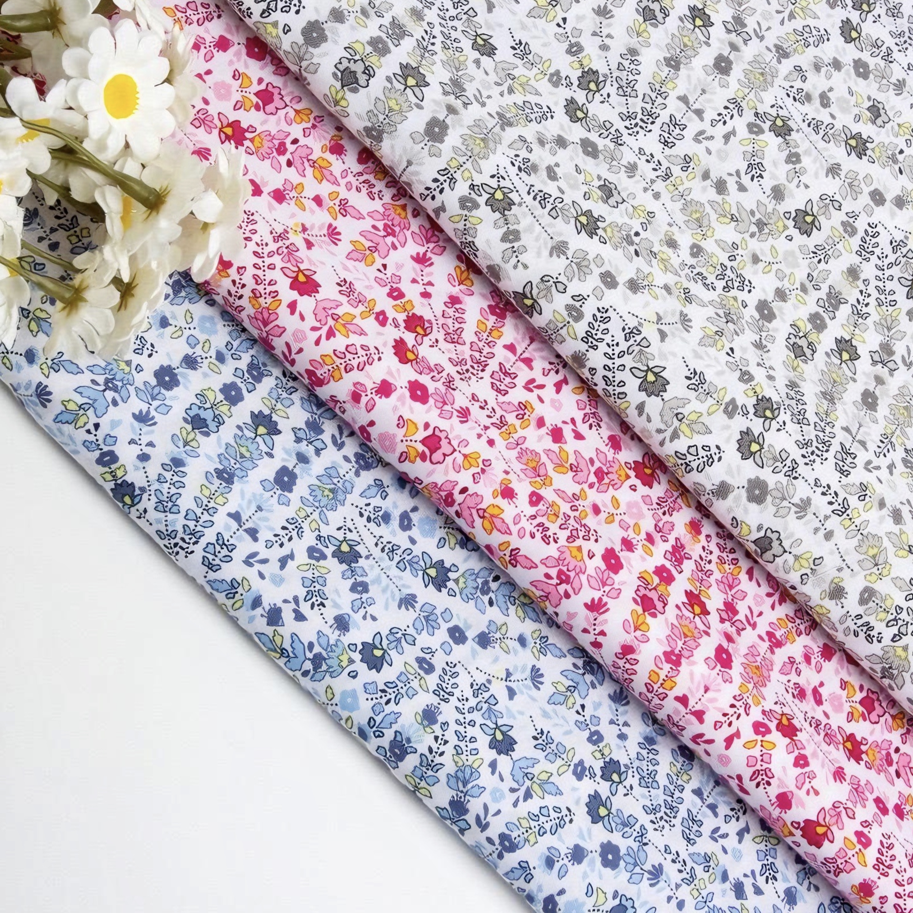 Vintage Floral Printed Fabric  - Vintage Sewing Textile incelemesi ve fiyatı