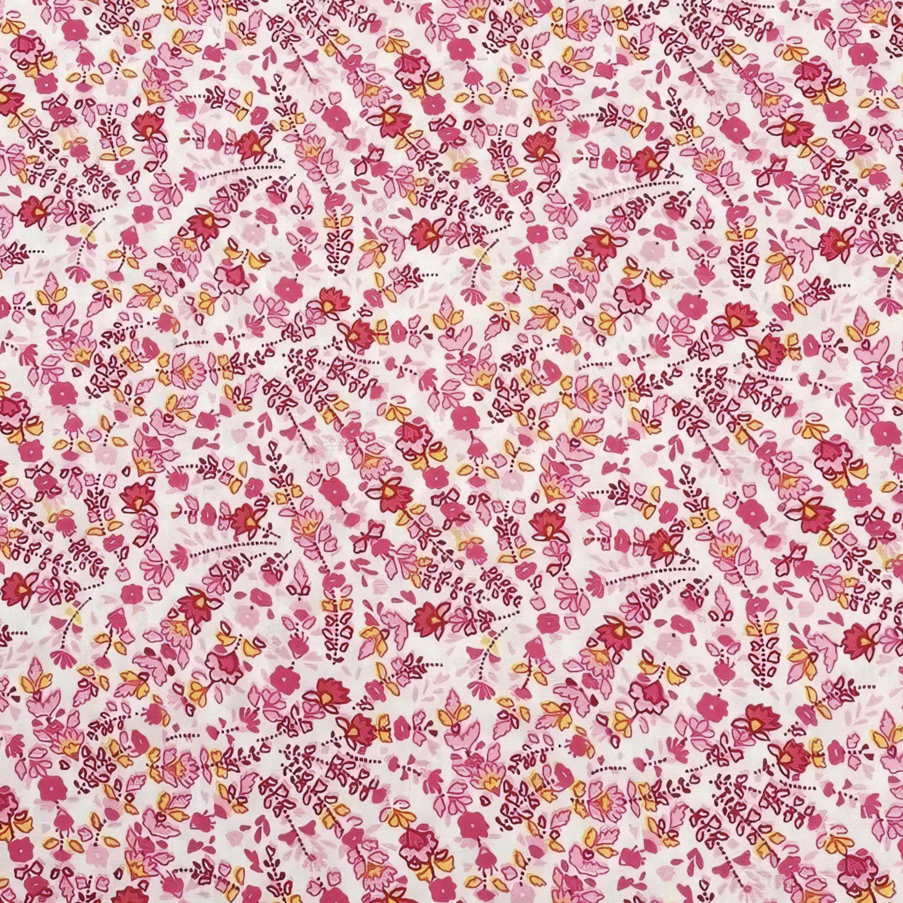 Vintage Floral Printed Fabric  - Vintage Sewing Textile incelemesi ve fiyatı