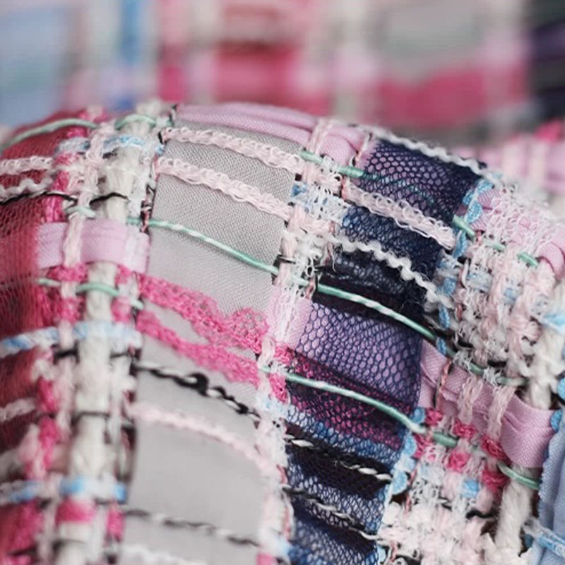 Luxury Pink & Blue Stripe Twee - Sewing Tweed incelemesi ve fiyatı