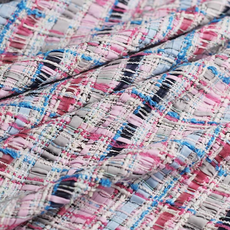 Luxury Pink & Blue Stripe Twee - Sewing Tweed incelemesi ve fiyatı