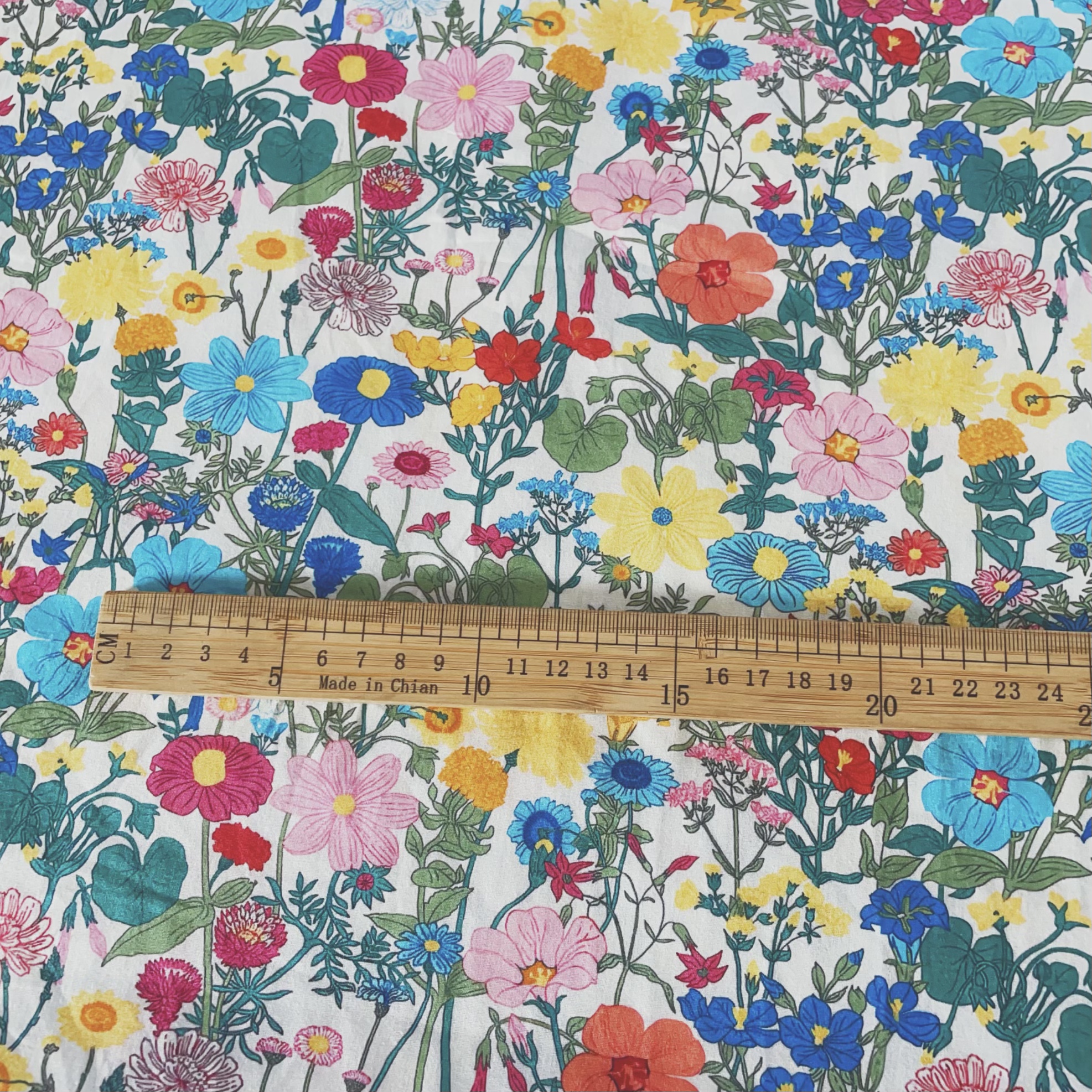 Vintage Floral Printed Cotton  - Vintage Sewing Textile incelemesi ve fiyatı