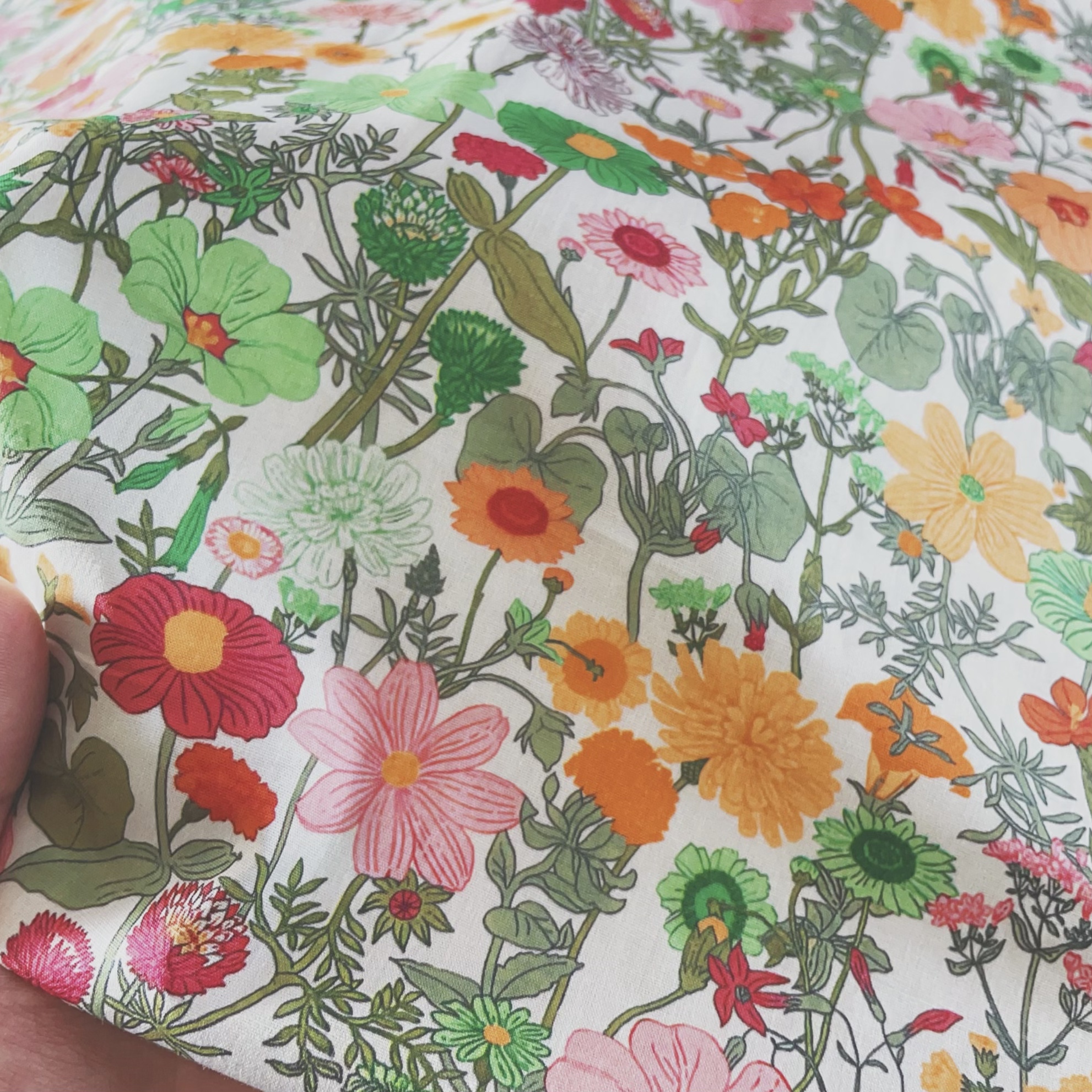 Vintage Floral Printed Cotton  - Vintage Sewing Textile incelemesi ve fiyatı