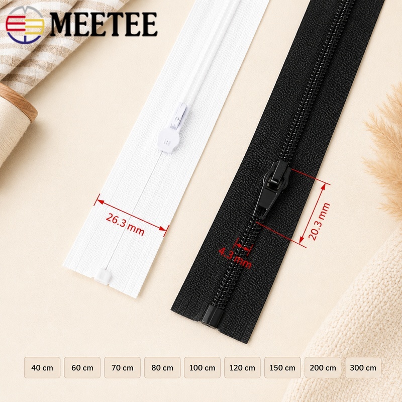 5/10Pcs 40-300cm 3# Nylon Zipp - Sewing Front Zipper incelemesi ve fiyatı