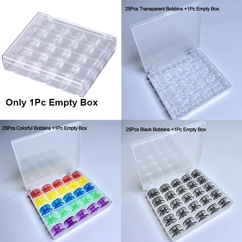 1pc 25 Spools Empty Bobbins St - Bobbin Organizer Box incelemesi ve fiyatı